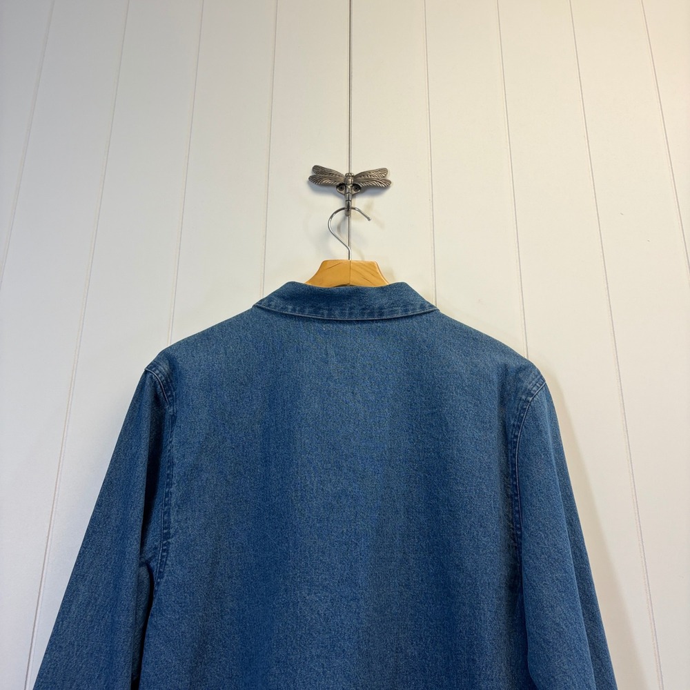 Vintage Tantrums Whimsical Floral Beaded Denim Jacket Womens Large Grannycore - Picture 11 of 11